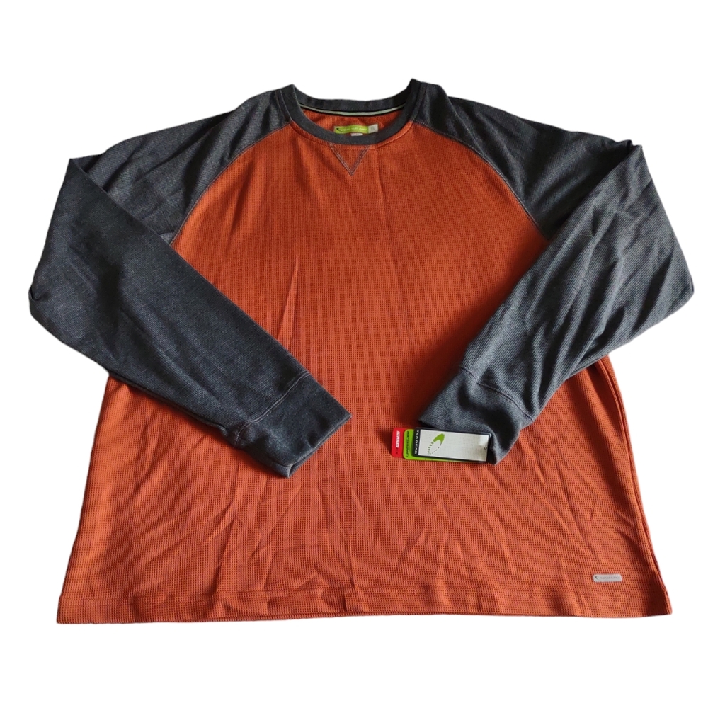 NWT Tek Gear XL Warmtek Performance Long Sleeve Color Block Thermal Shirt